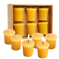 LJQizn 6pcs Beeswax Votive Candles Pure Handmade Pillar Natural Votives Set for Gift Home D  cor Party Wedding Spa