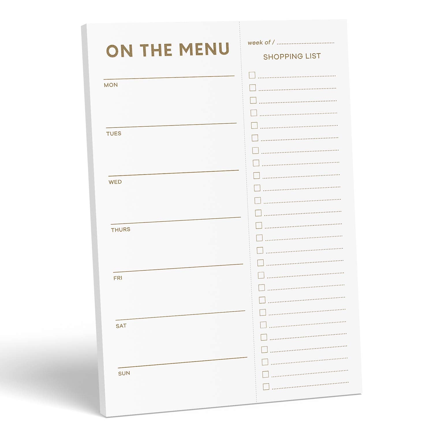 Sweetzer & Orange Gold Meal Planner And Grocery List Magnetic Notepad. 7X10    Meal Planning Pad With Tear Off Shopping List. Pl