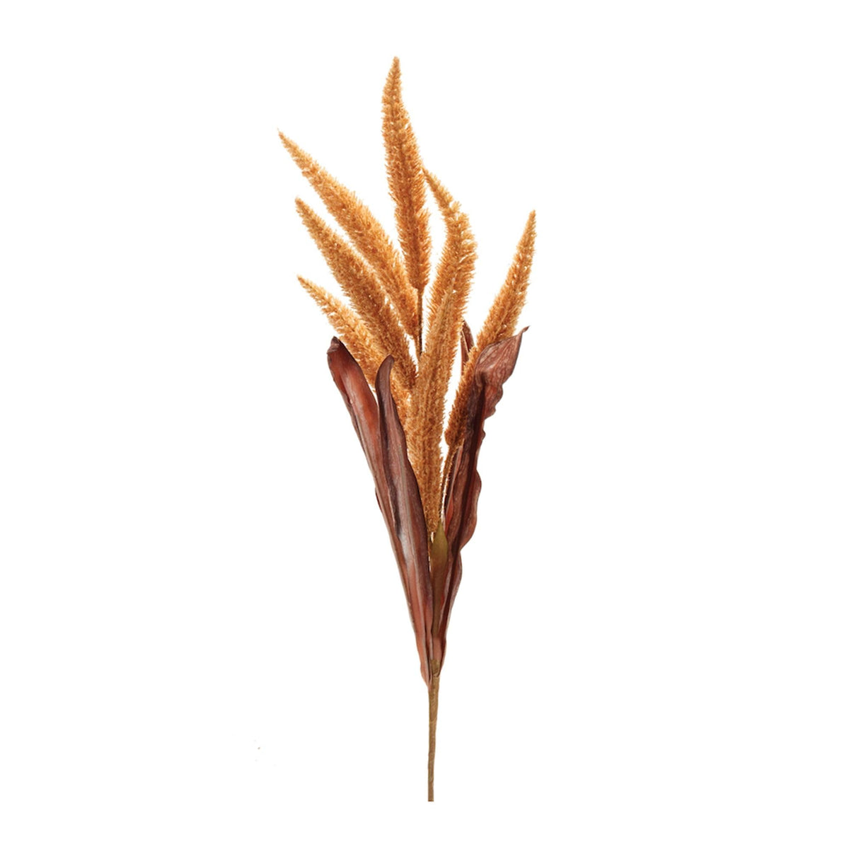 Melrose Harvest Fall Foxtail Artificial Sprays - 35.5' - Orange and Brown - Set of 2