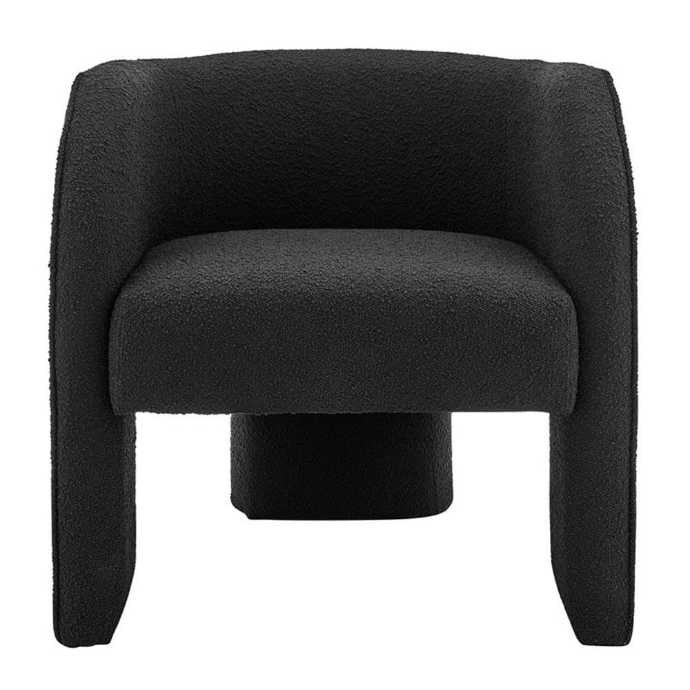 Npd Furniture And More Matteo Fabric Arm, Boucle Black Accent Chair