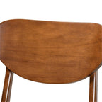 Baxton Studio Katya Mid-Century Modern Grey Fabric Upholstered and Walnut Brown Finished Wood 2-Piece Dining Chair Set