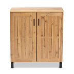 Baxton Studio Patterson Modern and Contemporary Oak Brown Finished Wood 2-Door Kitchen Storage Cabinet
