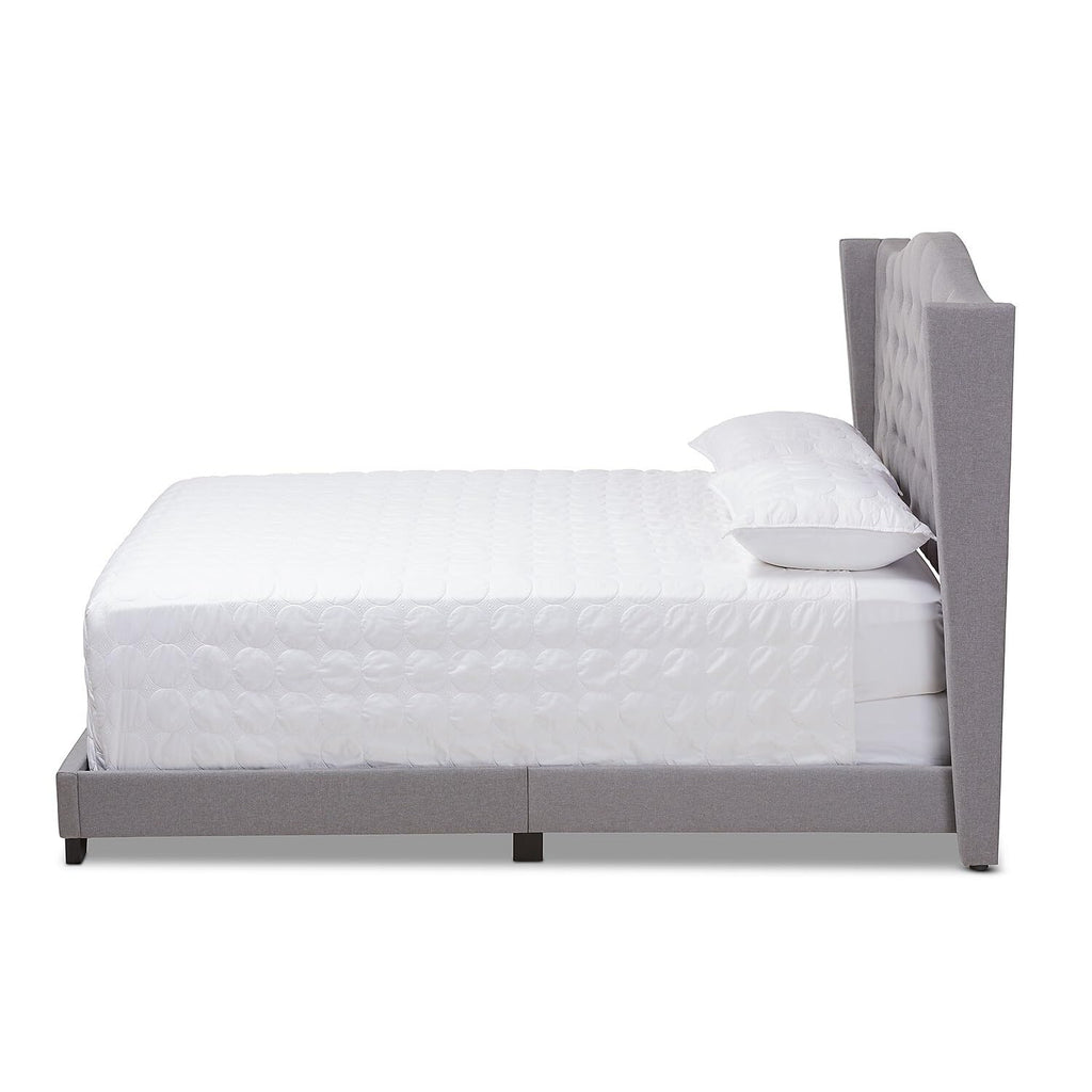 Baxton Studio Alesha Bed, Queen, Grey (149-8930-HiT)