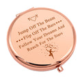 Gymnastics Inspirational Gift for Women Compact Makeup Mirror for Gymnast Gymnastics Gifts for Girls Gymnastic Lover Gifts Gymna
