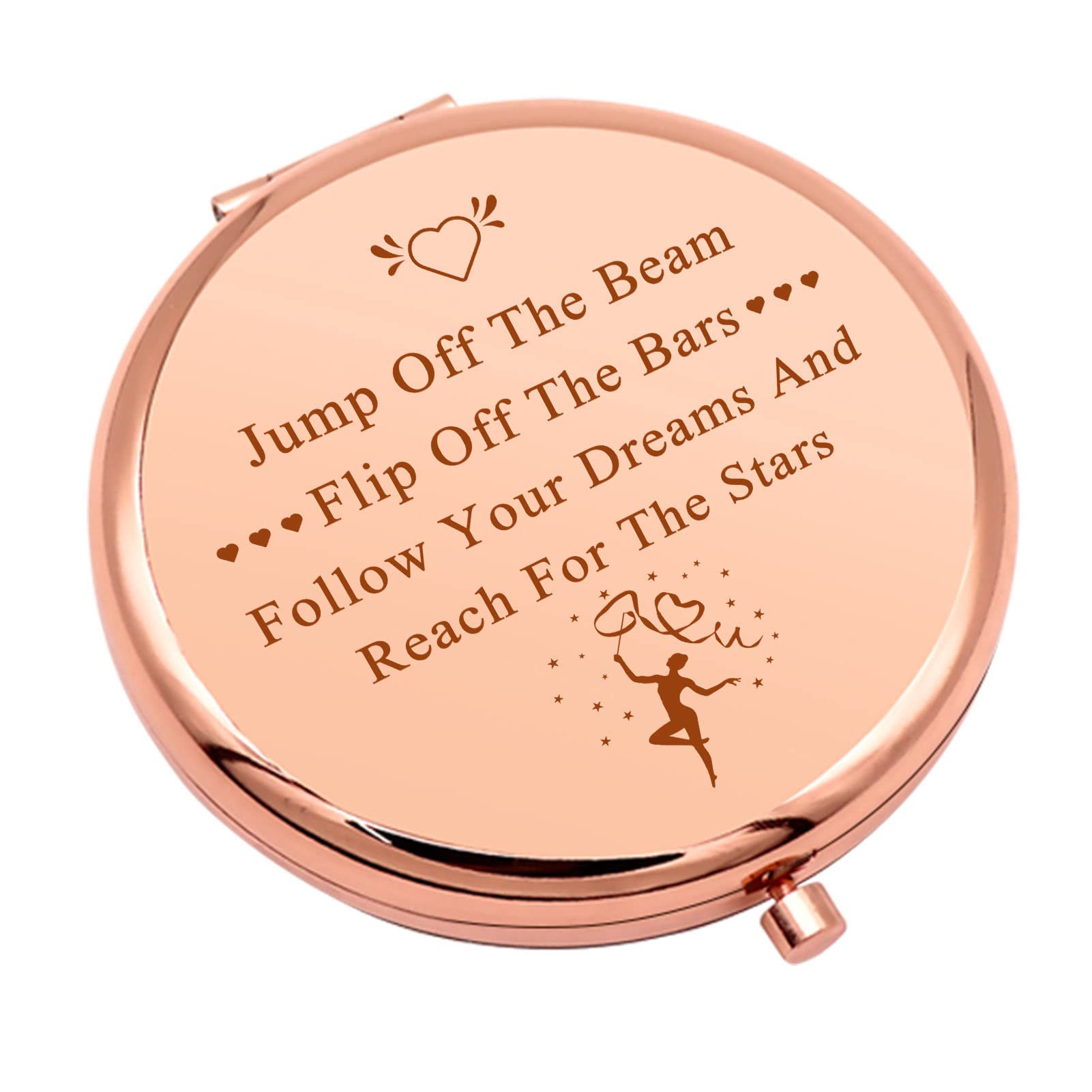 Gymnastics Inspirational Gift for Women Compact Makeup Mirror for Gymnast Gymnastics Gifts for Girls Gymnastic Lover Gifts Gymna