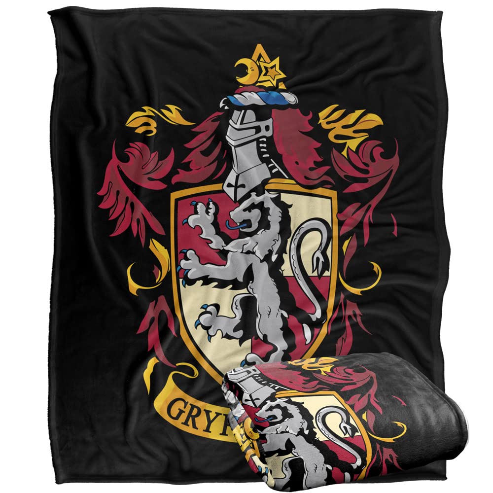 Harry Potter Gryffindor Crest Officially Licensed Silky Touch Super Soft Throw Blanket 50' X 60'