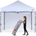 Mastercanopy Heavy Duty Pop-Up Canopy Tent With Sidewalls (8X8,White)