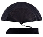 Amajiji 8.27''(21cm) Hand Held Bamboo Silk Folding Fan Hand Fan,Chinese/Japanese Charming Elegant Vintage Retro Style,Women Lady