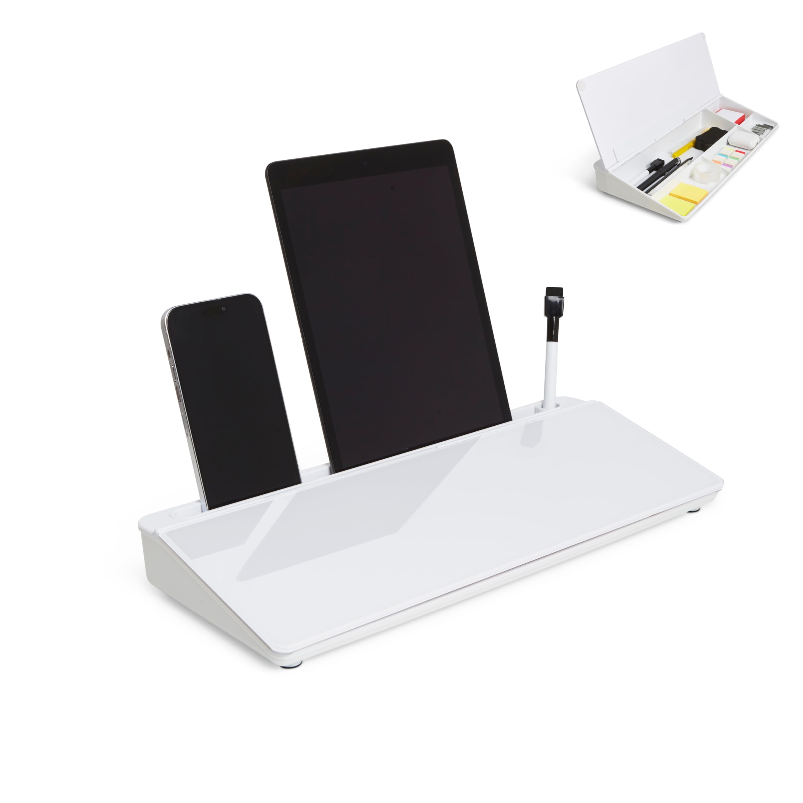 Garood Desktop Dry Erase Board With Storage Keyboard Whiteboard Glass White Board Whiteboard Desk Top Organizer Desk Board Buddy