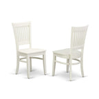 East West Furniture Vava9-Lwh-W 9 Piece Dining Room Table Set Includes An Oval Kitchen Table With Butterfly Leaf And 8 Dining Chairs, 40X76 Inch, Linen White
