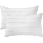 BOSOWOS Standard Size Pillow Shams Set of 2, Ultra Soft Breathable 20 x 26 Inches Pillow Case Envelope Closure, Microfiber Farmh