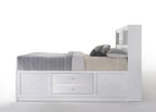 Acme Ireland Queen 8-Drawer Wooden Bed with Storage in White