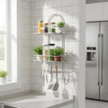 Crew Italy Stainless Steel Wall Mounted Shelf Rack | Multipurpose Use Storage Rack Shelves Stand for Towel Holder for Soap, Spic