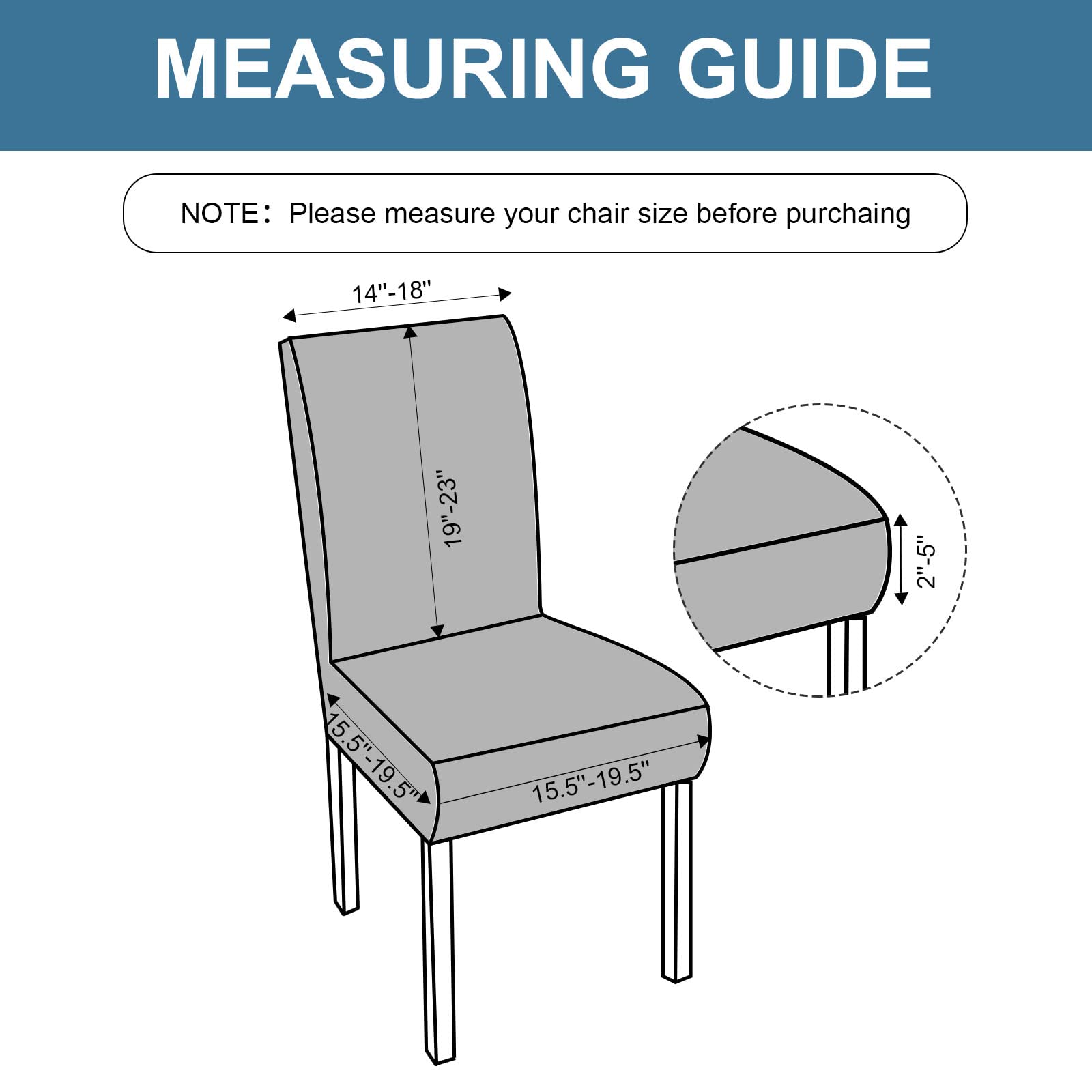Genina Waterproof Chair Covers For Dining Room, Stretch Jacquard Dining Chair Slipcovers Removable Washable Chair Protector For Kitchen, Parsons (Jacquard-Beige, 2 Pcs)