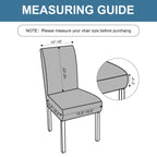 Genina Waterproof Chair Covers For Dining Room, Stretch Jacquard Dining Chair Slipcovers Removable Washable Chair Protector For Kitchen, Parsons (Jacquard-Light Gray, 6 Pcs)