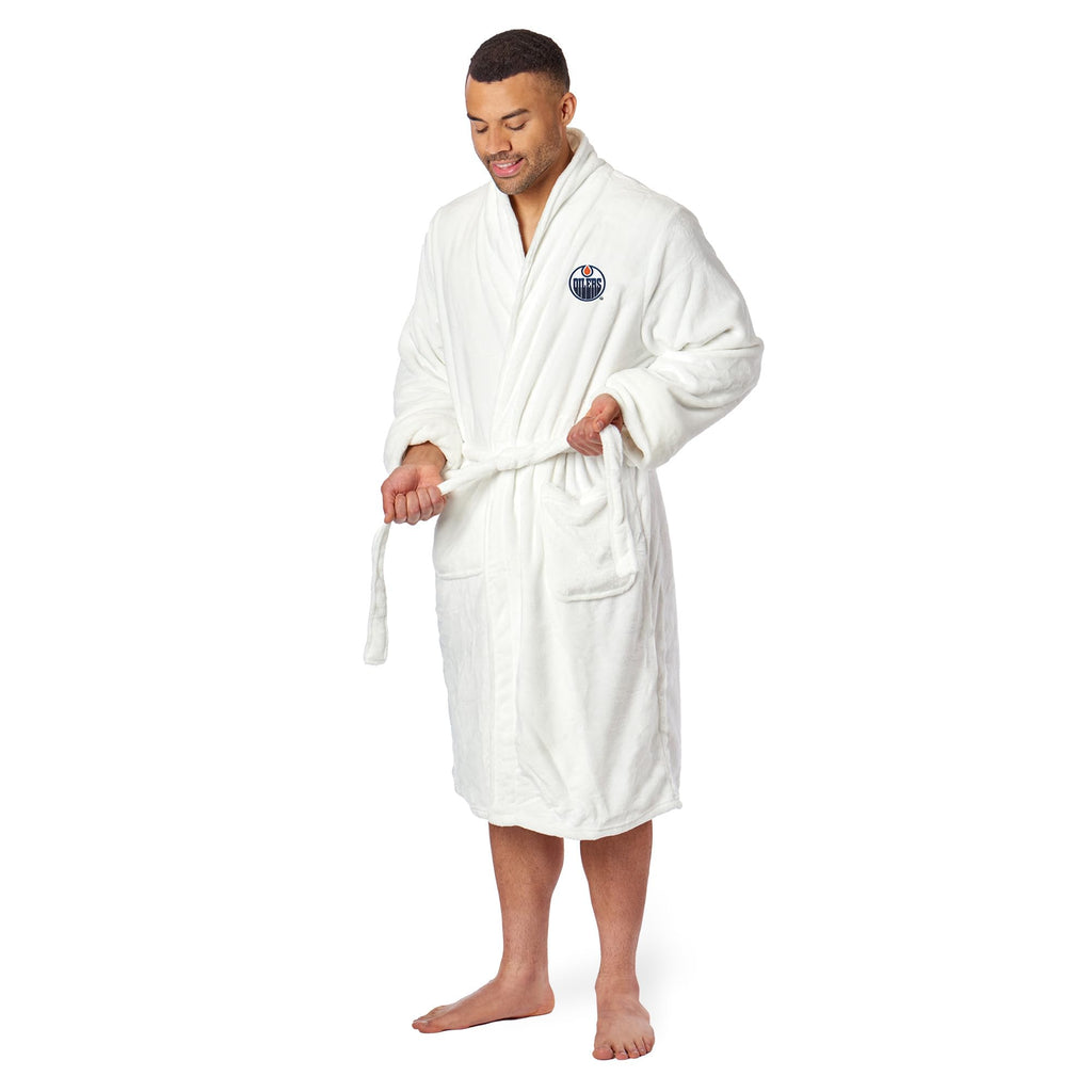 Northwest Nhl Edmonton Oilers Unisex-Adult Silk Touch Bath Robe, Large/X-Large, Team Colors