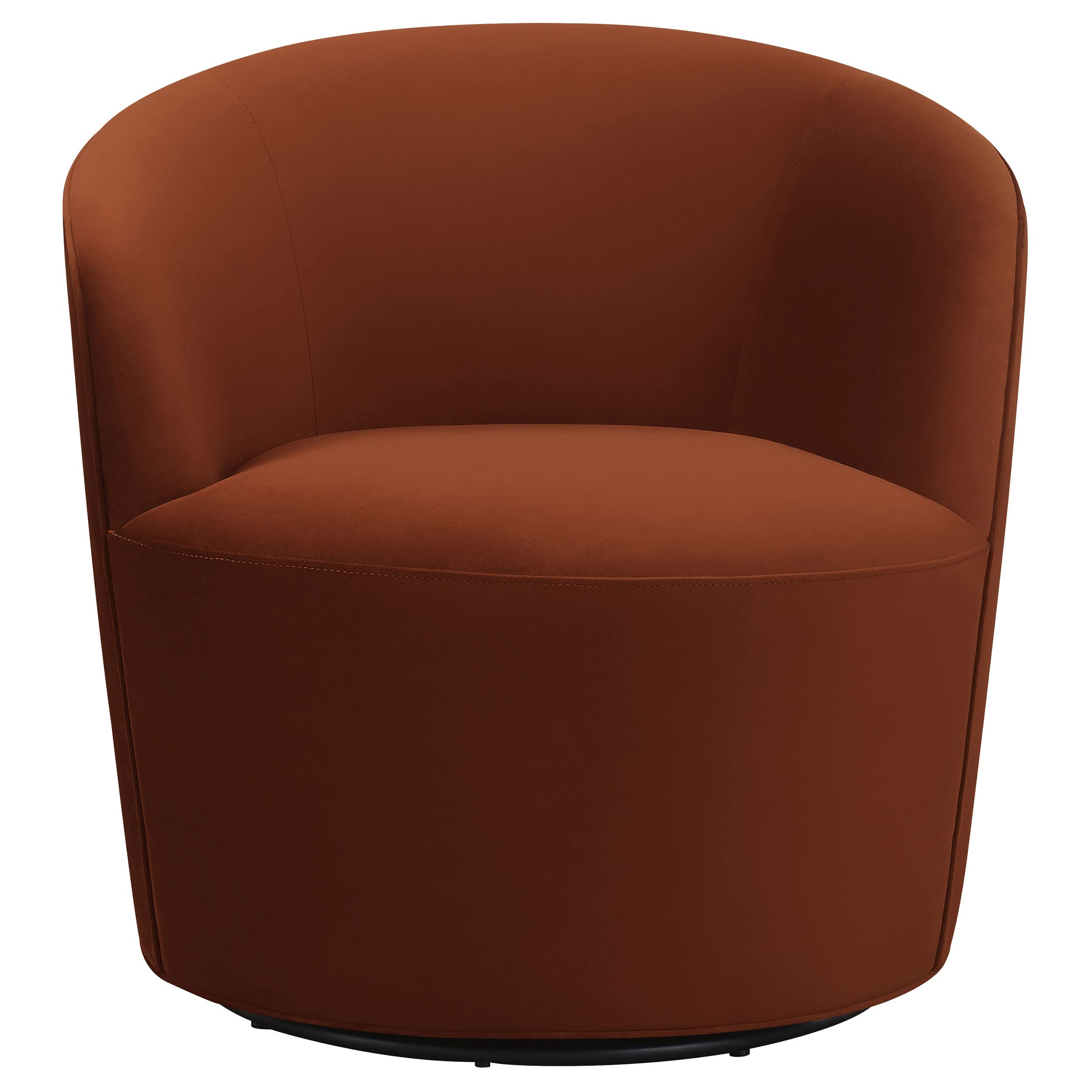 Coaster Home Furnishings Joyce Sloped Arms Swivel Chair Burnt Orange