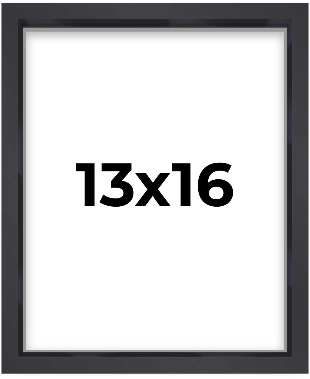 13x16 Shadow Box Frame Contemporary Black | 1'' Depth of Usable Space| Interior Size 13x16 or 16x13 Inches| UV Resistant Acrylic