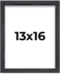 13x16 Shadow Box Frame Contemporary Black | 1'' Depth of Usable Space| Interior Size 13x16 or 16x13 Inches| UV Resistant Acrylic