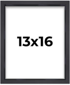 13x16 Shadow Box Frame Contemporary Black | 1'' Depth of Usable Space| Interior Size 13x16 or 16x13 Inches| UV Resistant Acrylic