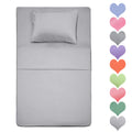 Best Season 400 Thread Count Twin Size Sheet Set - Soft Cotton Sheets With Deep Pocket Fit Up To 16 Inch, Silver Gray Color, 3 P