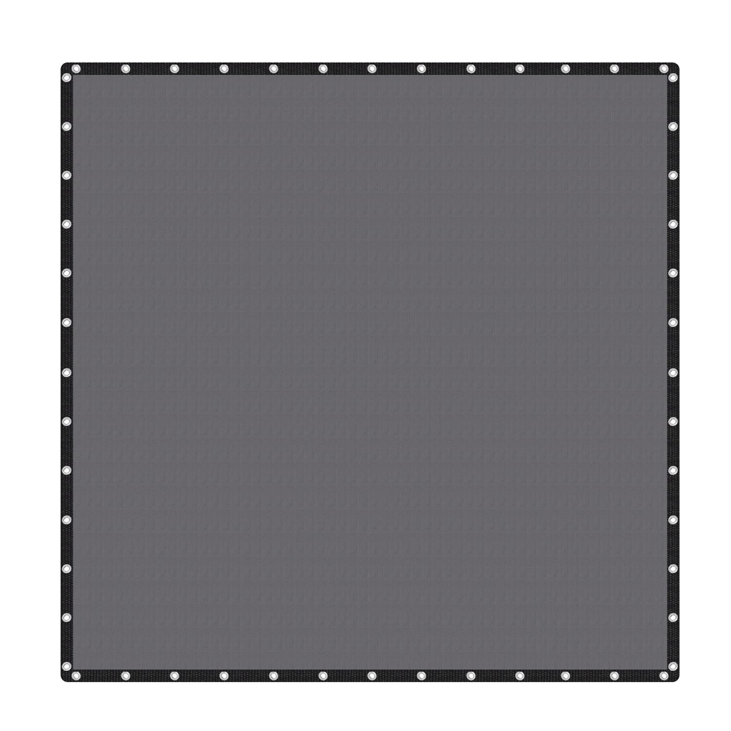 Vicllax 90% Shade Fabric Sun Shade Cloth Privacy Screen With Reinforced Grommets For Outdoor Patio Garden Pergola Cover Canopy 24X24 Ft, Dark Grey