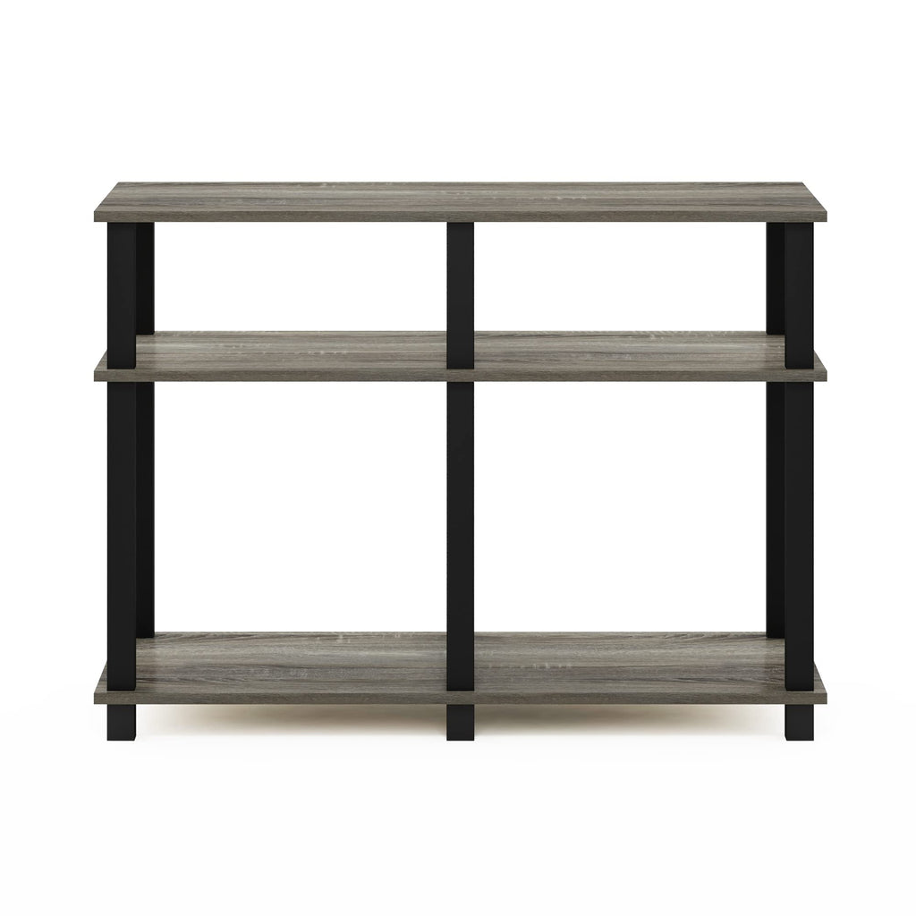 Furinno Romain Turn-N-Tube Stand for TV up to 40 Inch, 40-Inch, French Oak/Black