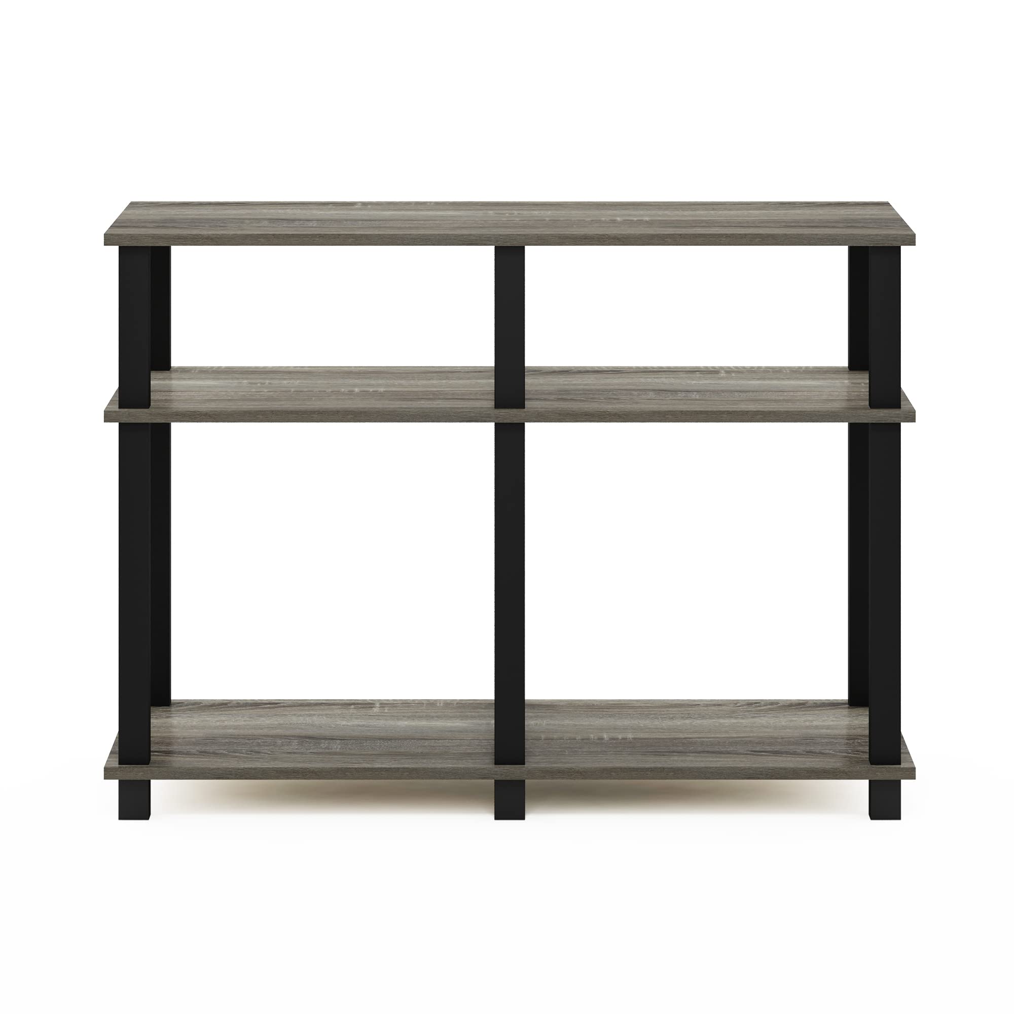 Furinno Romain Turn-N-Tube Stand for TV up to 40 Inch, 40-Inch, French Oak/Black