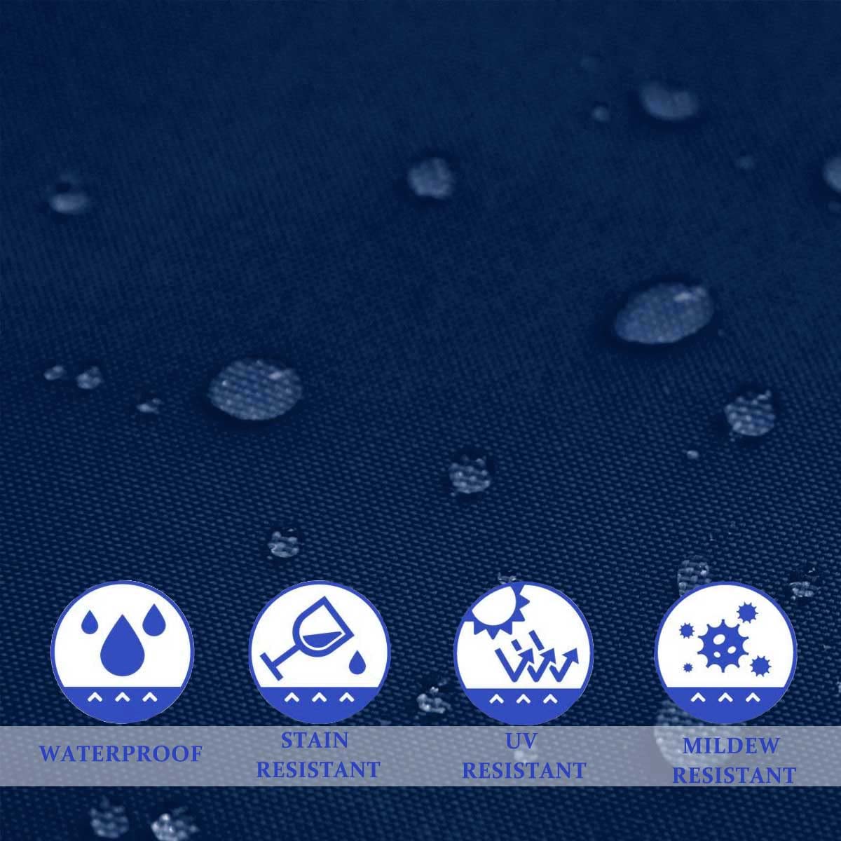 Sofjagetq Navy Blue Outdoor Pillow Covers, Waterproof Durable Throw Pillow Covers For Patio, Porch, Decoration Pillow Covers (18