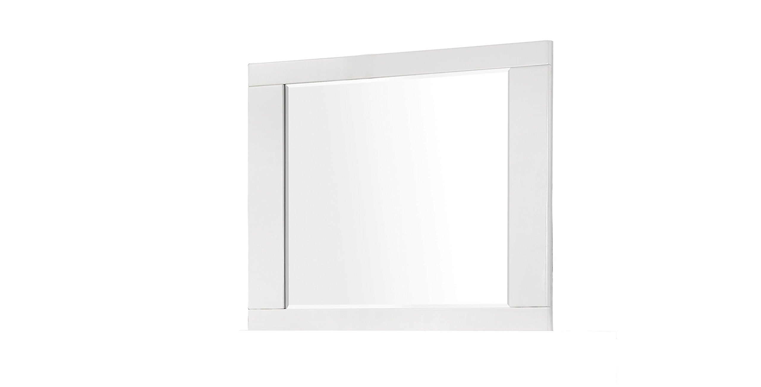 Coaster Home Furnishings Felicity Rectangle Dresser Mirror Glossy White