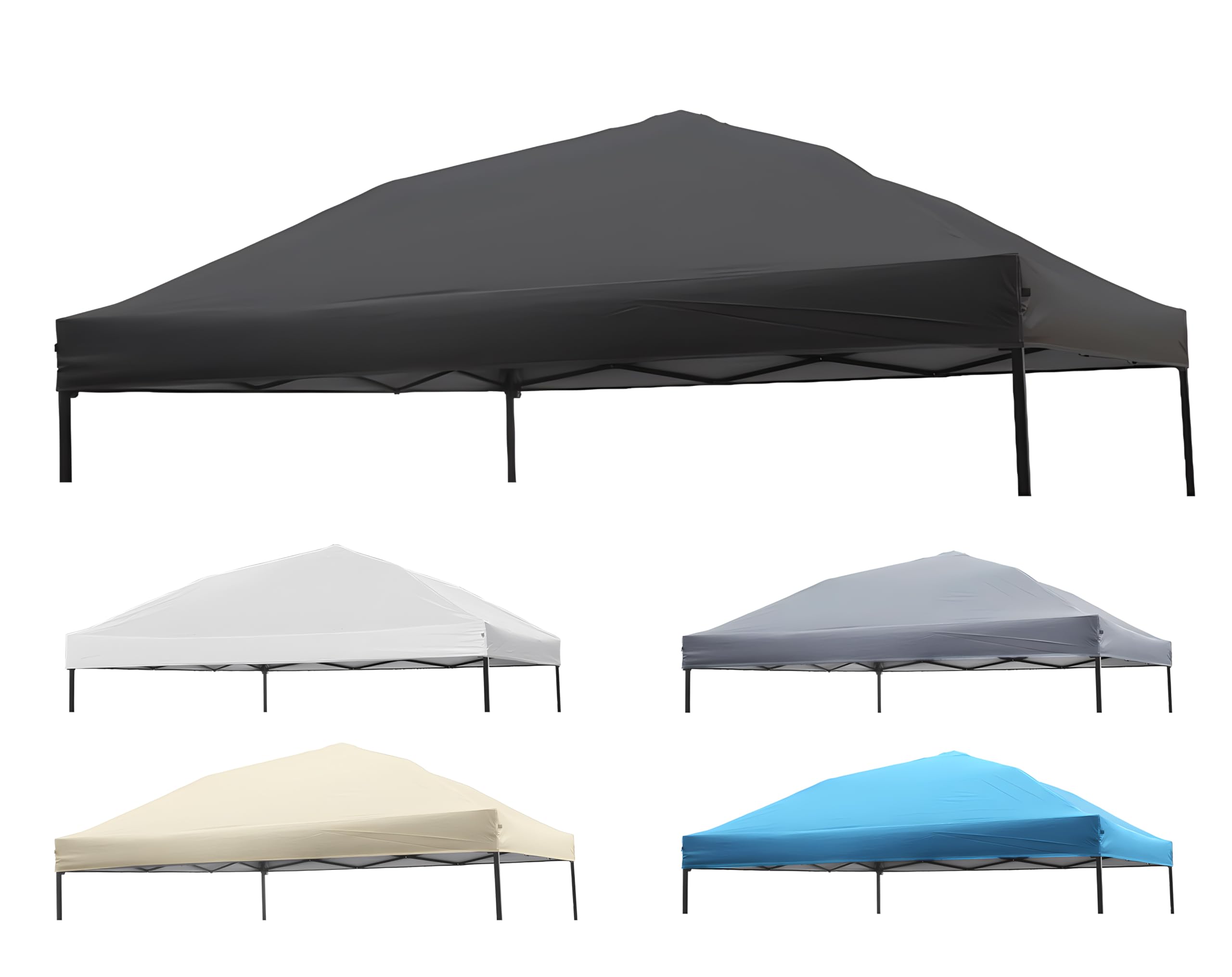 8X8 Canopy Replacement Top, Replacement Canopy Top For 8X8 Pop Up Canopy Tent (Canopy Top Cover Only) Black