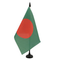 Bangladesh Table Flag 5' X 8' - Bangladeshi Desk Flag 21 X 14 Cm - Black Plastic Stick And Base - Az Flag