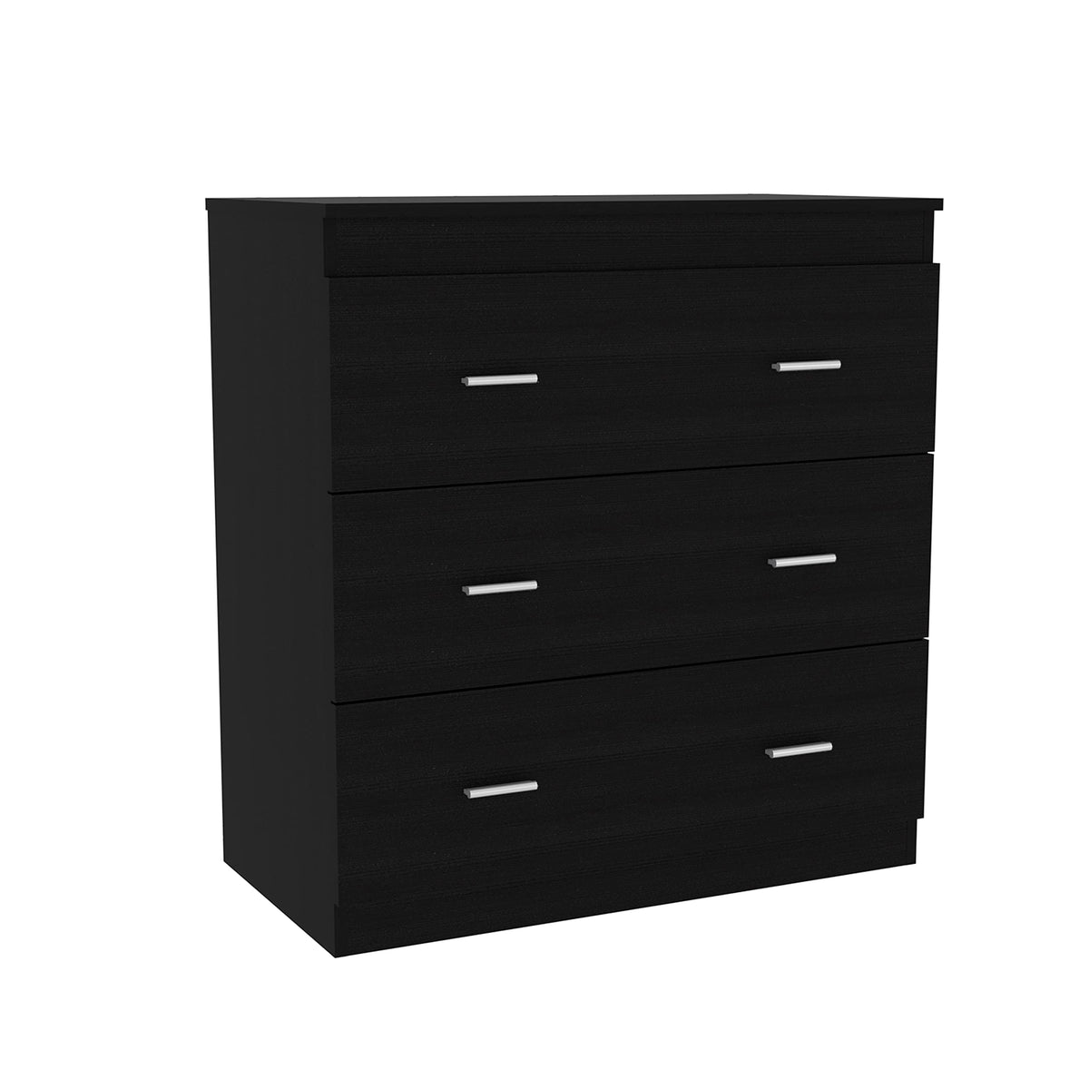 Dresser 33&quot; H, 3 Drawer, Superior Top, Metal Handles, White, Morden