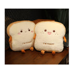 Goylmc Toast Bread Plush Pillow, Bread Stuffed Pillow,Food Plush Pillow With Hand Pocket Great Gift Choice For Kids Adults (15.7