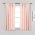 Lush Decor Star Blackout Window Curtain Panel Pair, 63' Long X 52' Wide, Blush