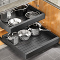 Pull out Cabinet Organizer, Wider Expandable(14-24) Heavy Duty Slide out Drawers Fixed with Adhesive Nano Film for Pots and Pans