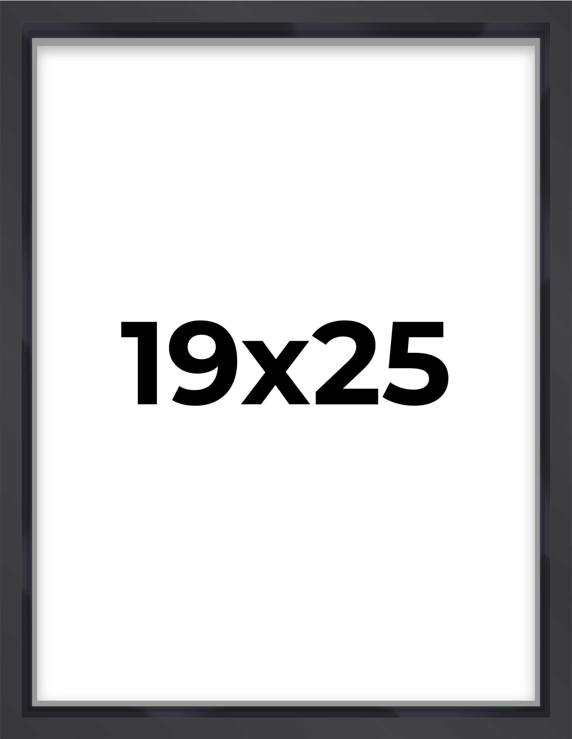 19x25 Shadow Box Frame Contemporary Black | 1'' Depth of Usable Space| Interior Size 19x25 or 25x19 Inches| UV Resistant Acrylic