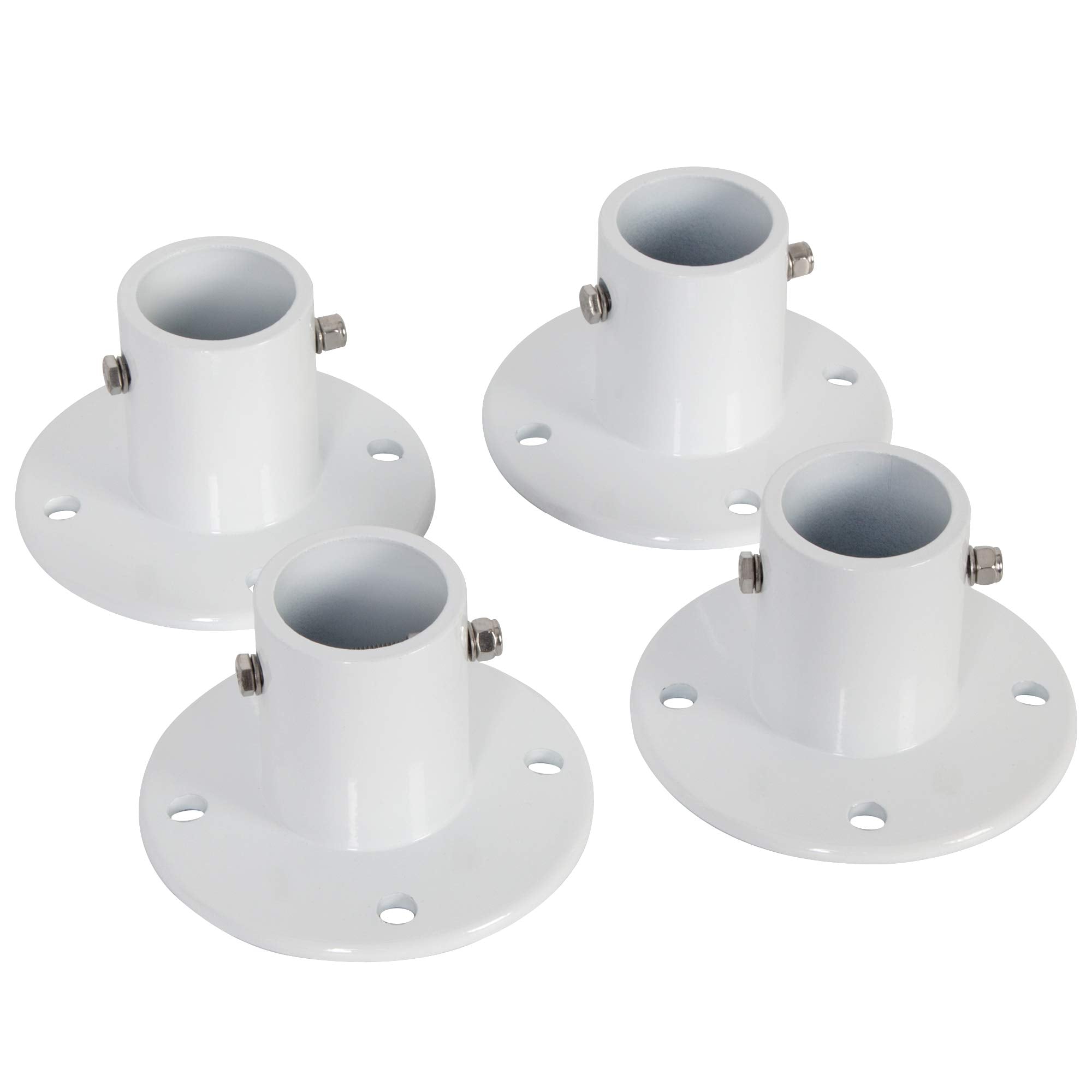 Kuafu Aluminum Slide Deck Flange W/Flange Bolt Diameter Of 1.9' For Inground Swimming Pools (4 Pack)