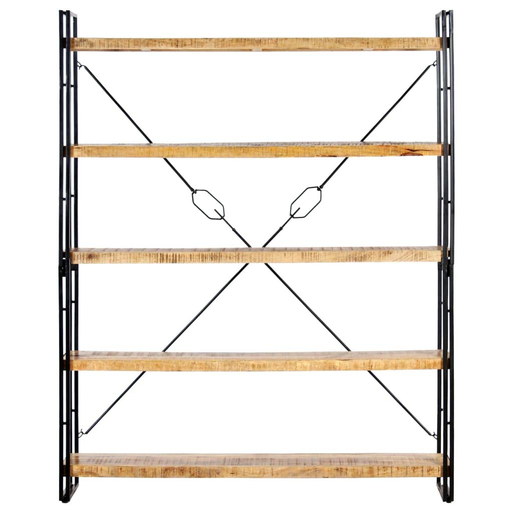 vidaXL 5-Tier Bookcase 55.1&quot;x11.8&quot;x70.9&quot; Solid Mango Wood