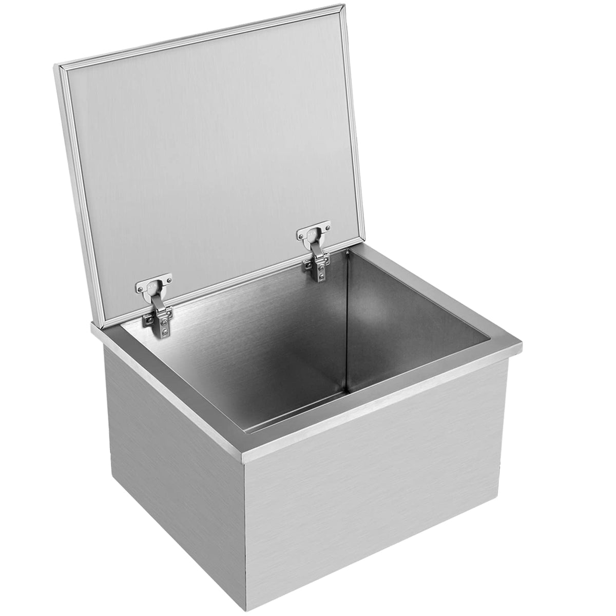 Vevor Drop In Ice Chest 28'L X 14'W X 17'H Drop In Cooler Stainless Steel With Hinged Cover Bar Ice Bin 65.4 Qt Drain-Pipe An