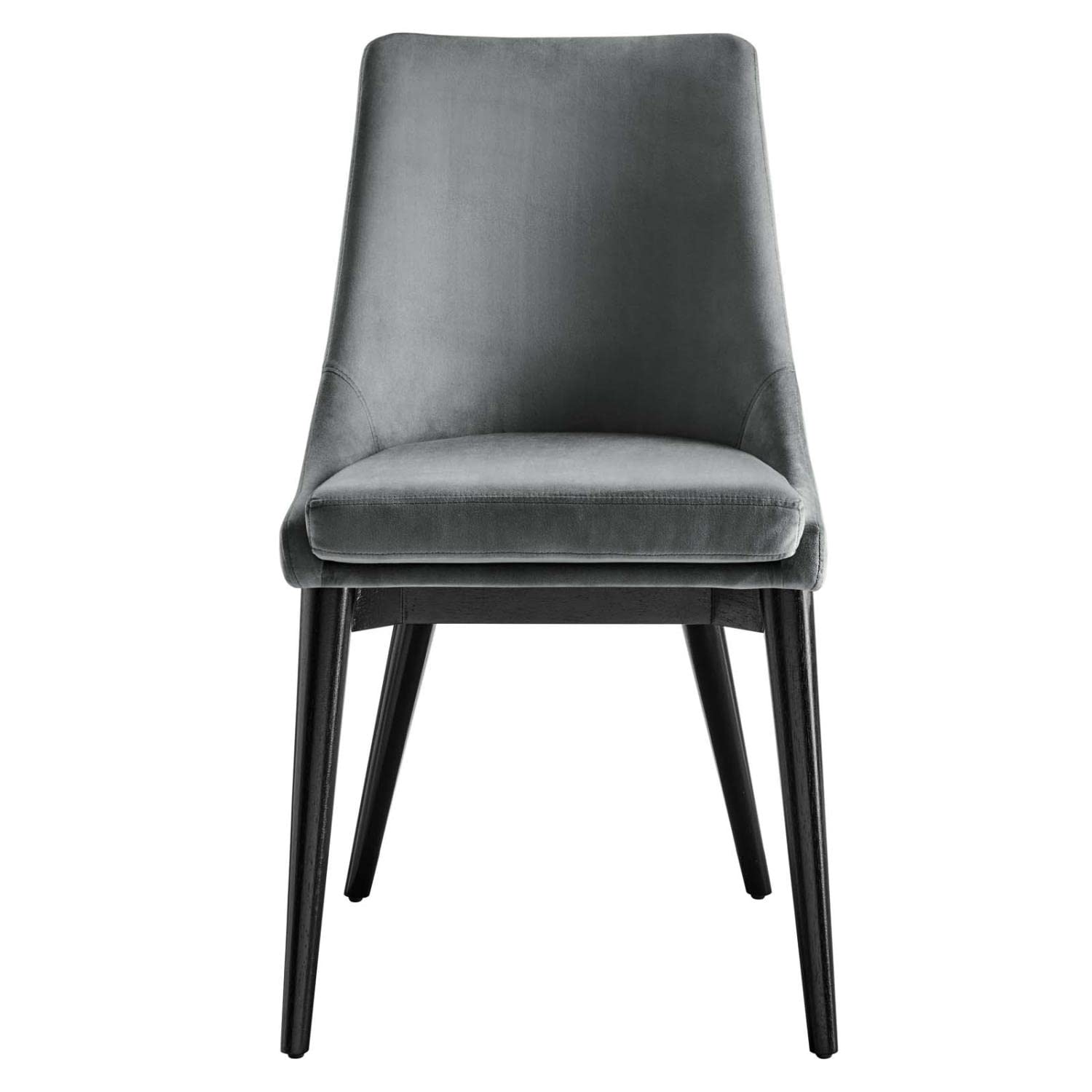 Modway Viscount 19&Quot; Modern Performance Velvet Dining Chair In Black/Gray