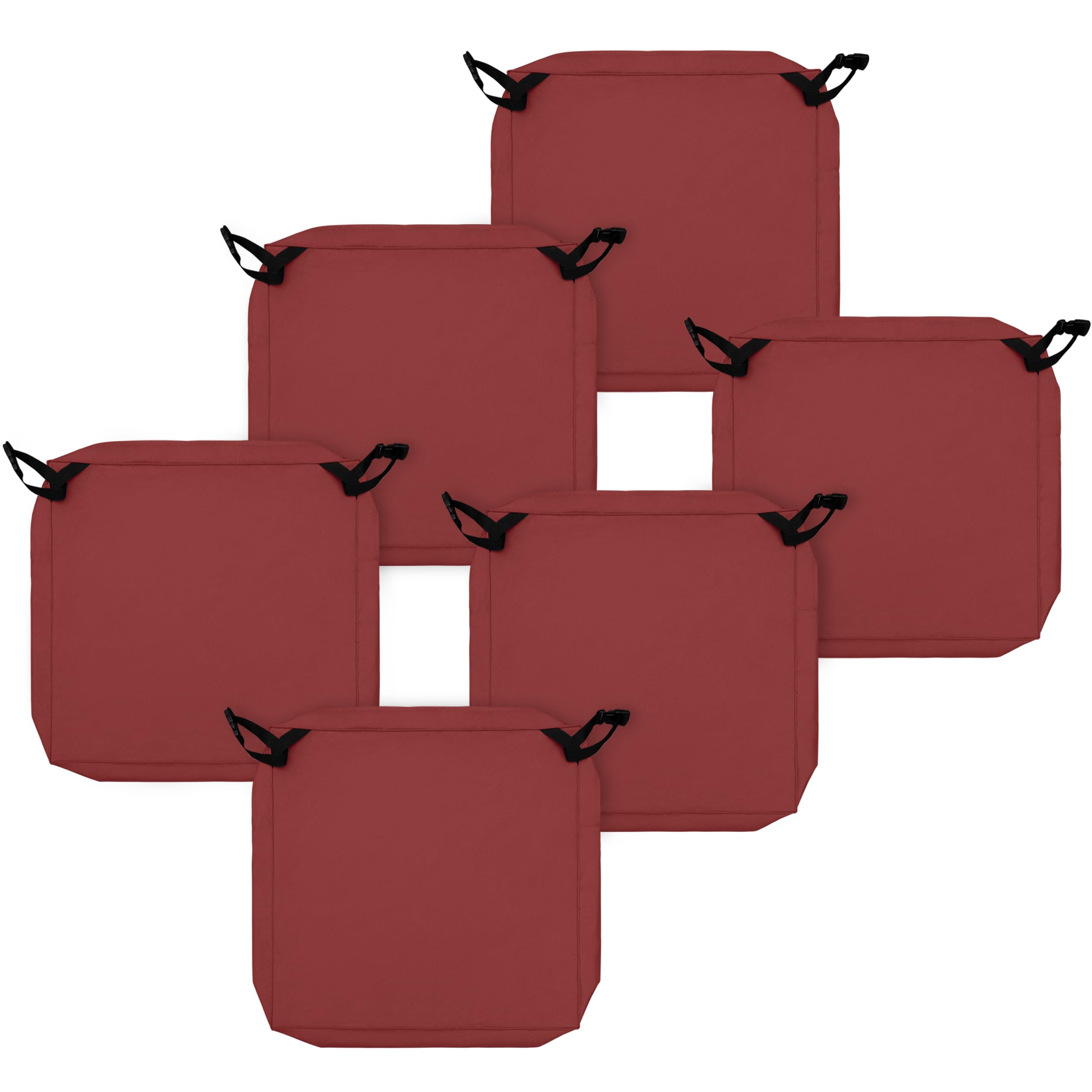 Easy-Going Waterproof Patio Outdoor Cushion Covers Replacement 22X20X4 Inch 6 Pack Non-Slip Set Cushion Slipcover With Zipper An