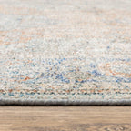 HomeRoots 509465 10 x 13 ft. Blue & Red Oriental Hand Loomed Stain Resistant Rectangle Area Rug with Fringe
