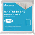 [2-Pack] Mattress Bag For Moving, Mattress Storage Bag Full Size, 4 Mil Mattress Moving Bag - Super Thick Heavy Duty Waterproof
