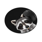 Non-Slip Round Mousepad, Wirester Raccoon Mouse Pad For Home, Office And Gaming Desk