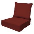 Honeycomb Outdoor Deep Seat, 24' W X 23' D, Textured Solid Henna Outdoor Chair Cushion