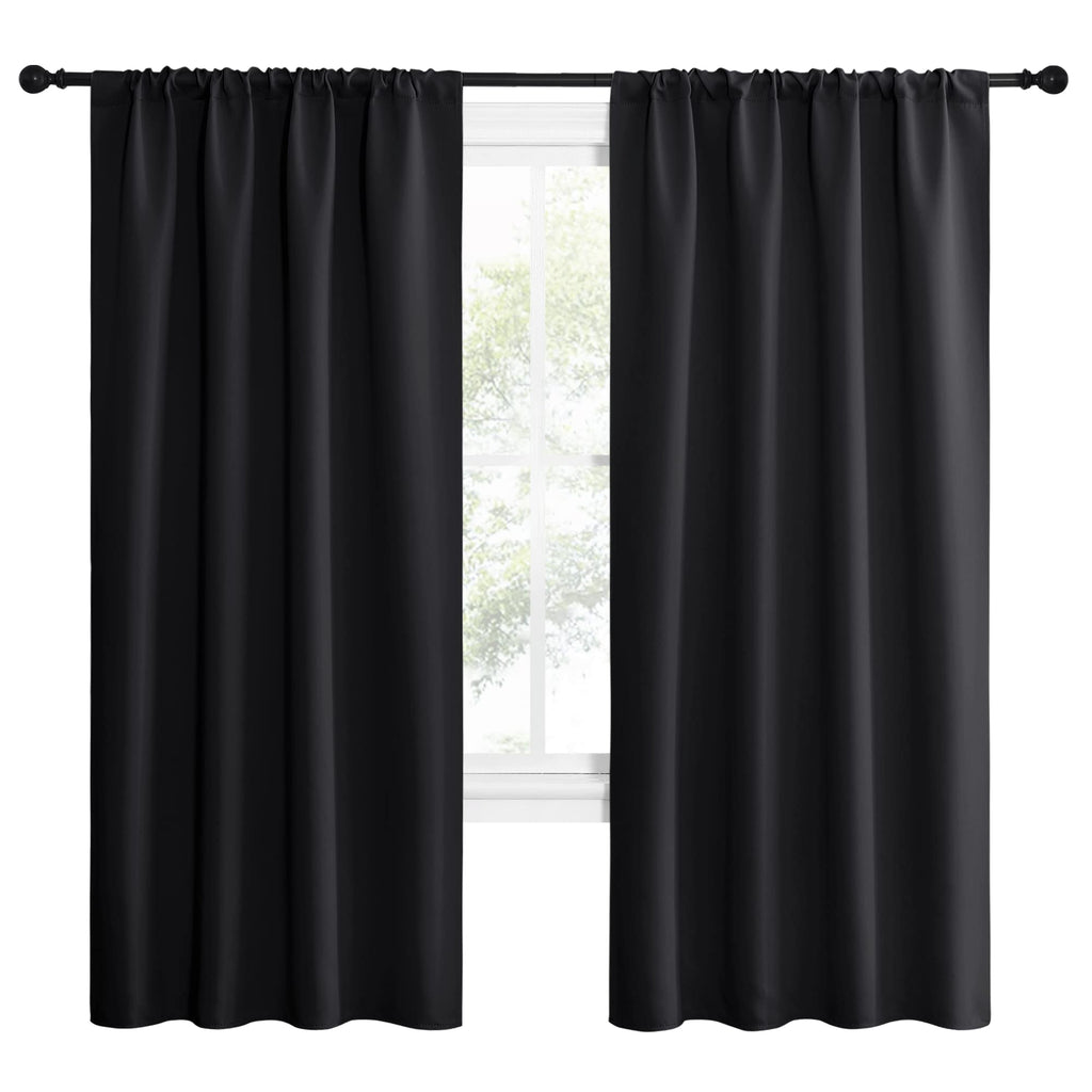 Nicetown Halloween Living Room Blackout Shades - All Season Rod Pocket Thermal Insulated Solid Blackout Curtains/Drapes For Livi
