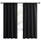 Nicetown Halloween Living Room Blackout Shades - All Season Rod Pocket Thermal Insulated Solid Blackout Curtains/Drapes For Livi