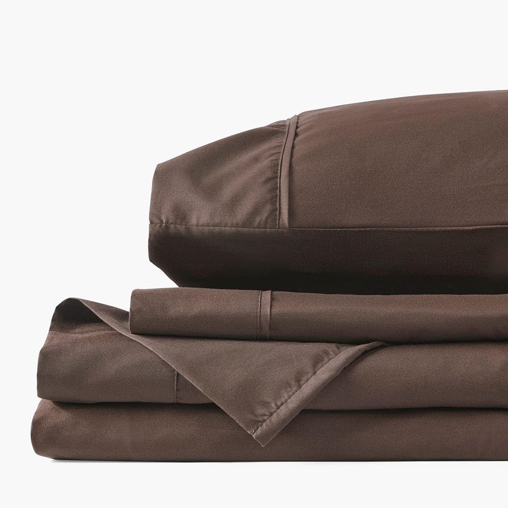 Peachskinsheets Chocolate Sheet Set - 1500Tc Level Of Softness - Extra Soft Cooling Sheets For Hot Sleepers And Night Sweats - T
