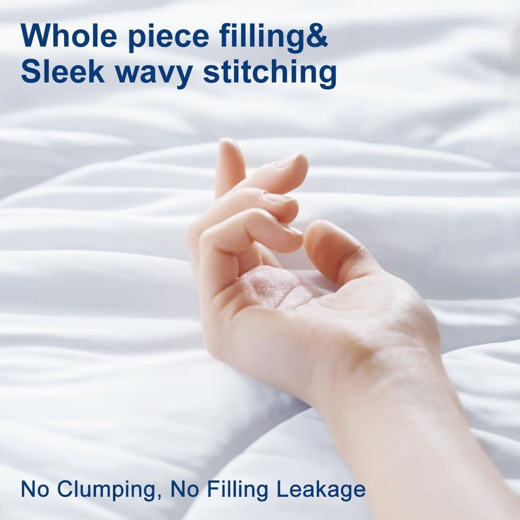 Meelus Lightweight Comforter Cooling Duvet Insert White, All Season Breathable Twin Size Duvet, Soft Microfiber Summer Cool Down